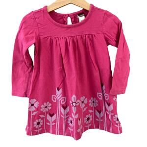 Tea Collection Campos De Flores Graphic Dress - Fuchsia - 18-24M